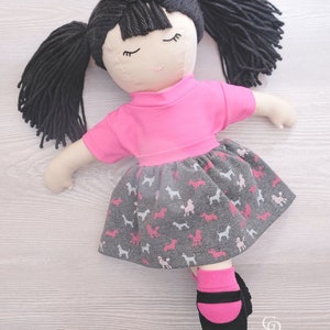 My Little Girl Mermaid Tail, Top, Gathered and Circle Skirt Add-on doll clothes pattern only image 2