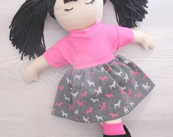 My Little Girl - Mermaid Tail, Top, Gathered and Circle Skirt Add-on (doll clothes pattern only)