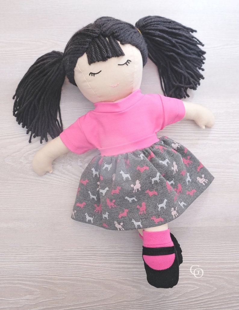 My Little Girl Mermaid Tail, Top, Gathered and Circle Skirt Add-on doll clothes pattern only image 2