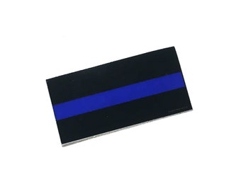 Police Officer Thin Blue Line 3M License plate High quality reflective Decal Sticker 2x1"