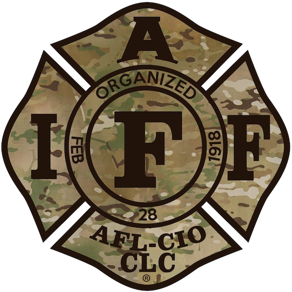 4 Inch 3M-Reflective Gold IAFF Firefighter Sticker Decal