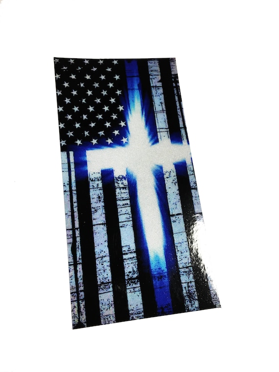 Collectibles 3 Inch 3M Reflective Thin Blue Line Support ...