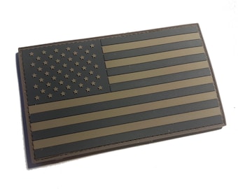 OPT Large PVC US Flag Patch 3 x 5 inch