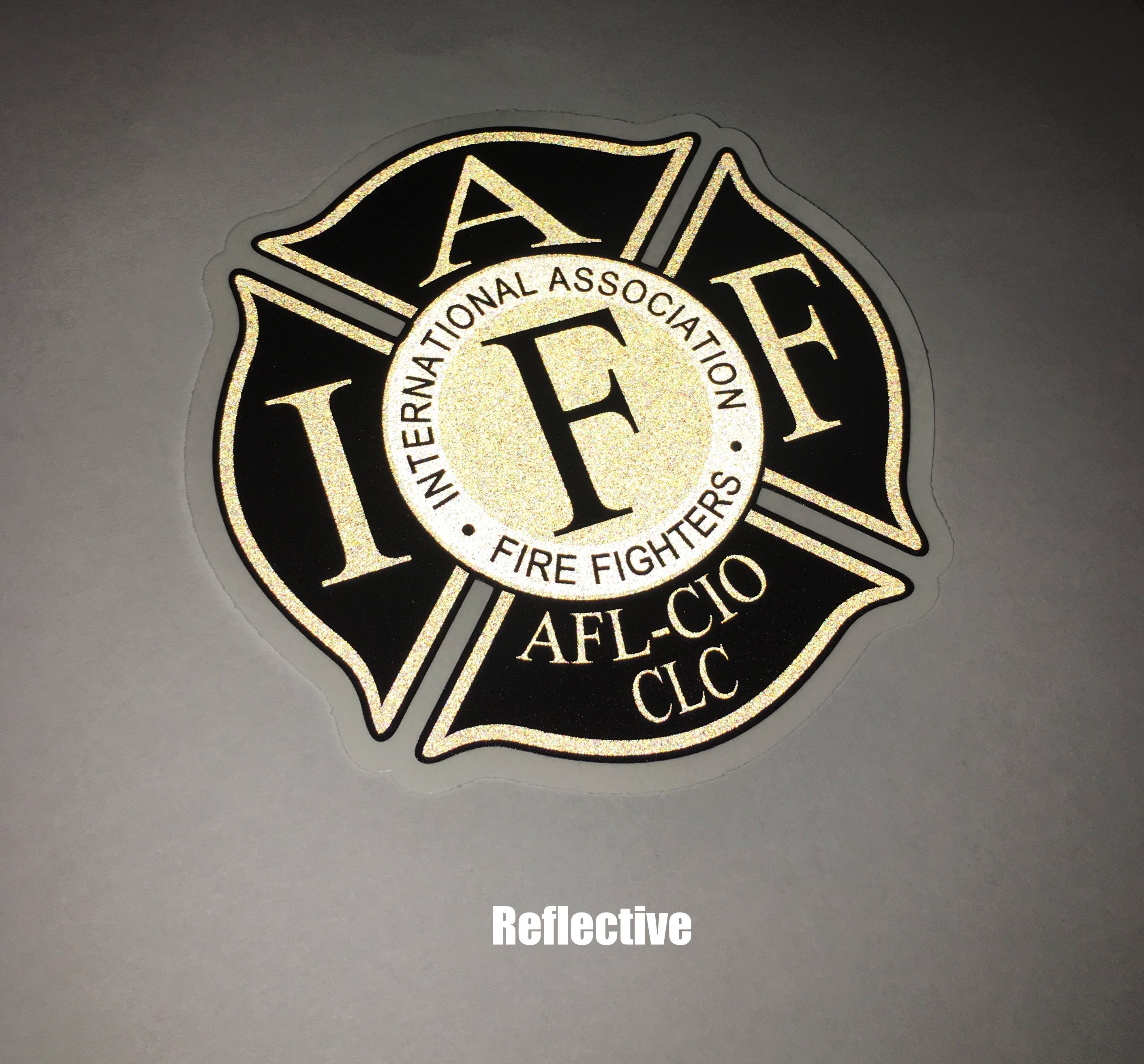 RED/YELLOW IAFF Firefighter Union Chevron Reflective 3M Sticker Decal 4" RED/YELLOW IAFF Firefighter Union Chevron Reflective 3M Sticker Decal 4"