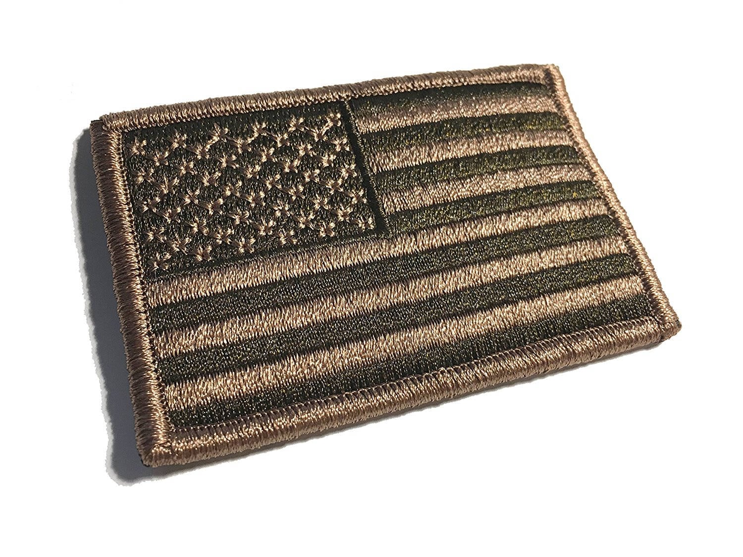 USA Flag Patch With Yellow Border 