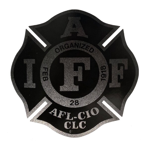New 4" Night Ghost - Covert IAFF Firefighter Decal reflective covert sticker (Union Made)