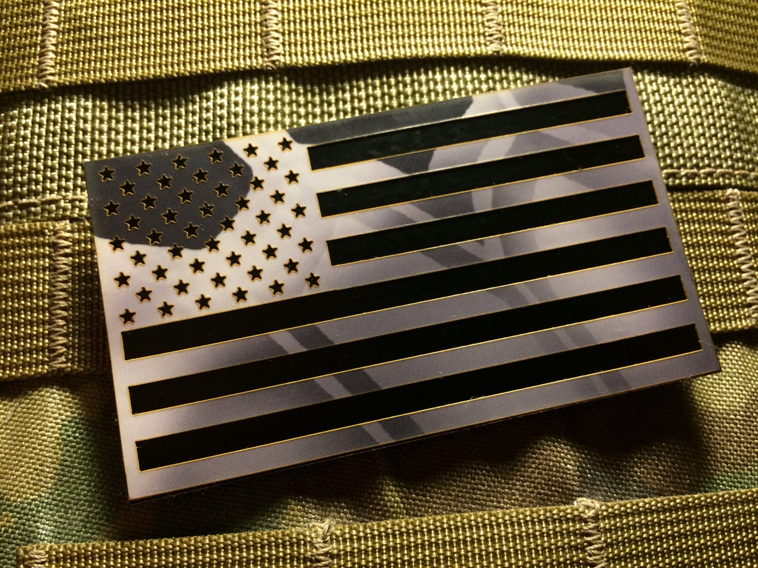 Infrared Multicam Alpine Nylon Ir Us USA Flag Uniform Patch 3.5x2