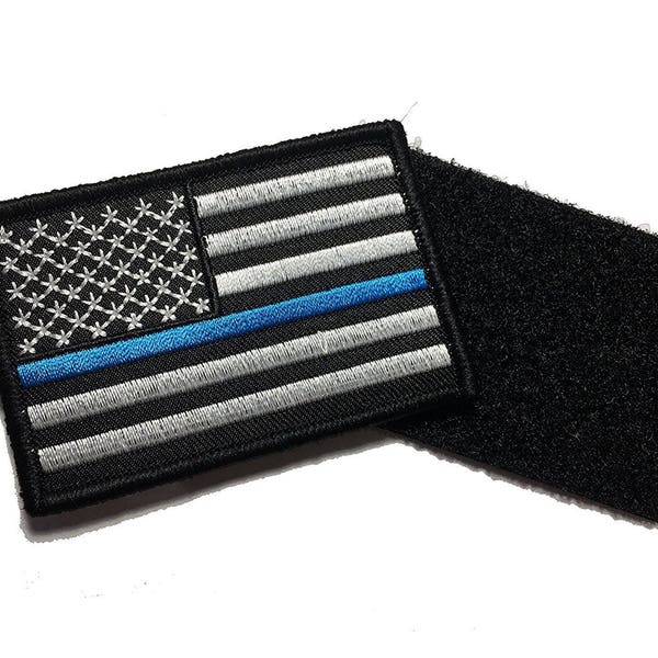 The Empire Tactical USA Made Tactical Police Law Enforcement Thin Blue Line United States Flag (hook/loop) Patch