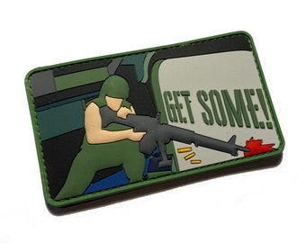 GET SOME! (Full Metal Jacket) Helicopter Gunner Patch 3.5" X 2"