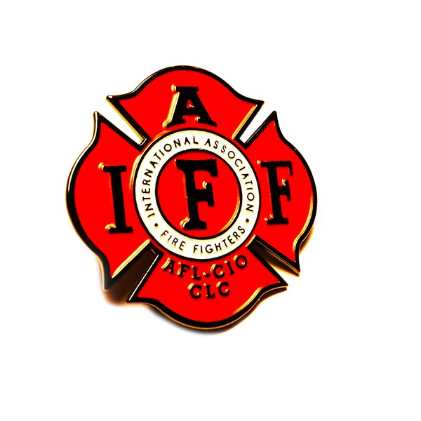 De IAFF Union Classic Firefighter Lapel Pin 1.25" (kies kleur)