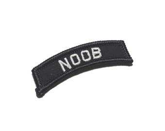 The NOOB newb or newbie Military Tab 2.5" x .75" Hook Loop Back