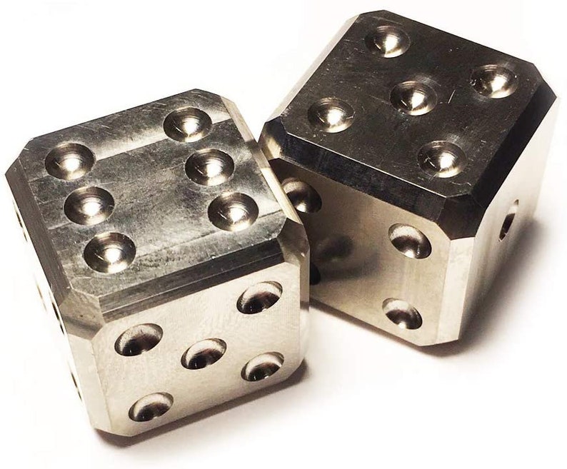 Titanium US MADE Precision Machined Dice Metal 6 Sided Etsy