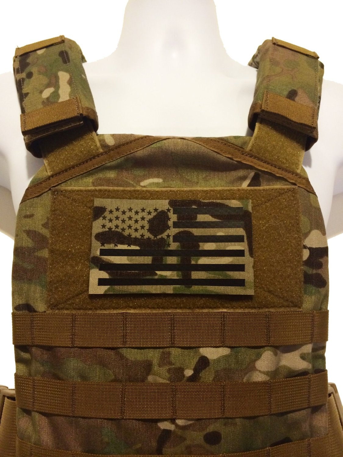 Laser Cut - Infrared IR American Flag in Multicam – F-Bomb Morale Gear