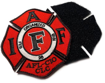 The Original authentic IAFF - international Association of Firefighters 4" (hook/loop) Union Patch
