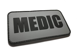 Patch Brodé Tactique EMS EMT Medic 5x2 Pouces - Pour Gilet Porte-plaques, Airsoft, Collection