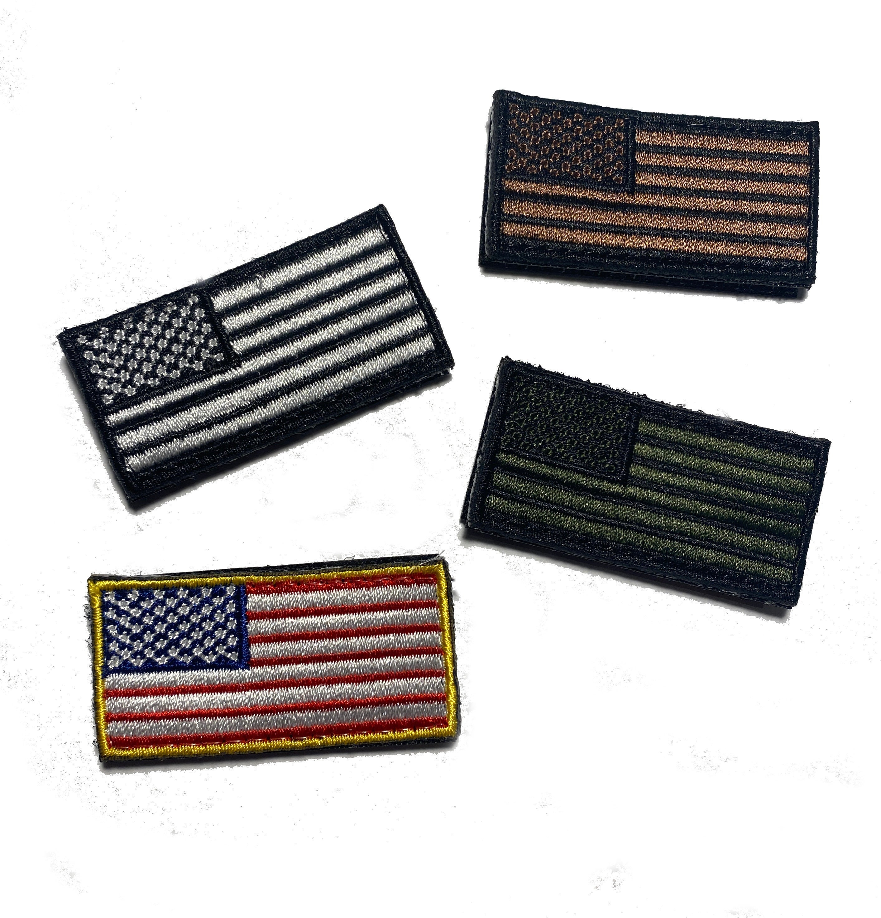American Flag Patches - Embroidered Versions - Waving USA Flag Patch - PS  Patch Designs