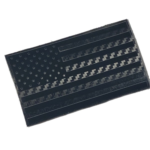 The Carbon Fiber American Flag Morale Patch 3.5" x 2" (Chose color) AMERICAN MADE