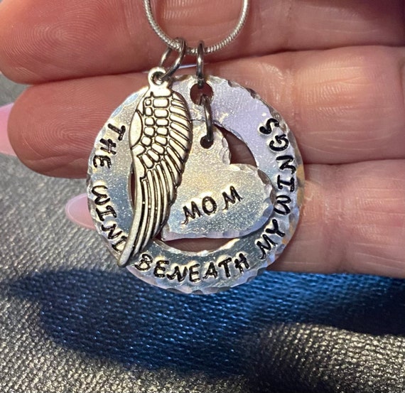 Buy Wind Beneath My Wings Necklace, Heart, Washer, Angel Wing
