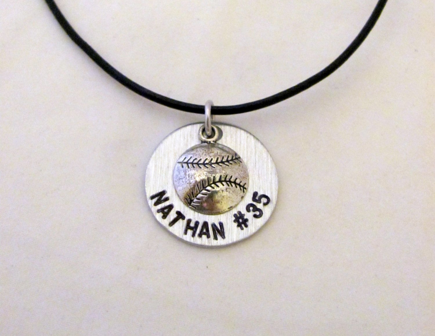 Personalized Baseball Necklace with Baseball Charm Name and Etsy