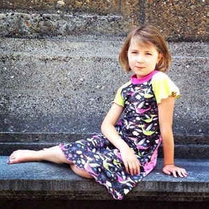 Mo's Lounge Gown Pattern Nightgown or Dress Long and Short Sleeve from 6 months up to 10 years PDF Download