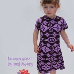 Mo's Bowtique Lounge Gown Pattern Download PDF Nightgown 6mos-10yrs image 1