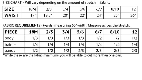 Icon Undies Sizing Chart