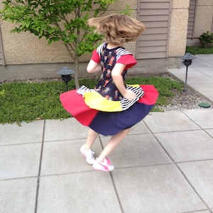 The Nancy Dress Pattern PDF 6mos-7/8 years Raglan Flutter Sleeve or long sleeve