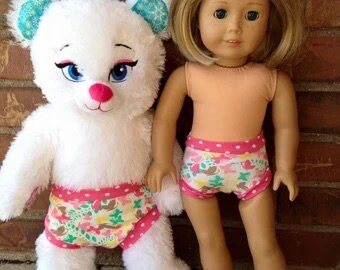 18-fots docka och nallebjörn bekvämt anpassad under PDF-mönster