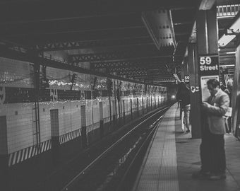 New York City Black and White Photography | NYC Subway Prints | NYC Wall Decor, nyc street photo, New York City Subway Photography NYC decor