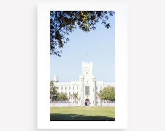 Citadel College Print, The Citadel Wall Art, Charleston south carolina print, military wall decor, citadel military college print, military