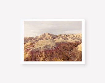 Badlands National Park Photography Print, Badlands South Dakota, Badlands Wall Art, South Dakota Landscape Print Large South Dakota Wall Art