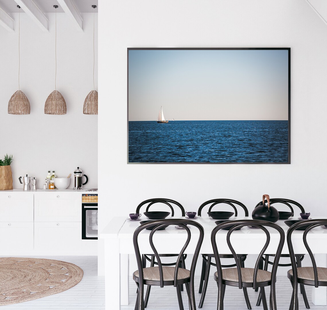 Coastal decor sailboat art coastal Maine wall art Etsy