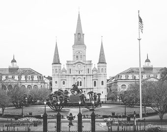 New Orleans French Quarter Jackson Square Print, New Orleans Photography Print, New Orleans Wall Art, St. Louis Cathedral