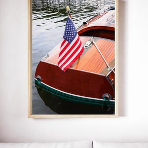 Vintage Boat Wall Art, Lake House Decor, Chris Craft Print, Wooden Boat Print, Chris craft boat art, Classic Lake Boat Photo, Boating Gift