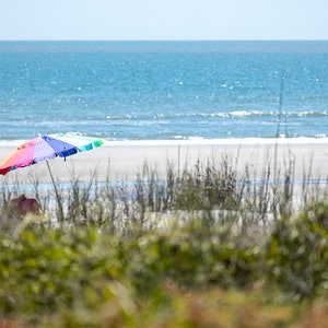 Folly Beach Print, Charleston South Carolina Photography, Colorful Beach Umbrella Print, Folly Beach Print South Carolina Coastal Wall Art