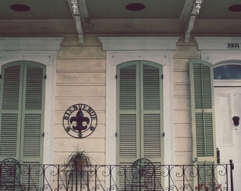 New Orleans photography, new orleans architecture wall art, french quarter art, large wall art, fleur de lis