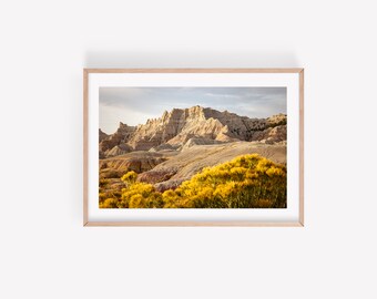 Badlands National Park Photography Print, Badlands South Dakota, Badlands Wall Art, South Dakota Landscape Print, Large Landscape Wall Art