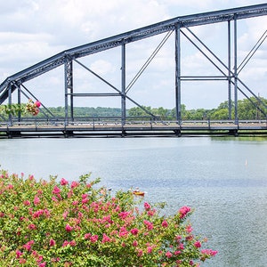 Waco Texas Photography, Texas Wall Art, Brazos River Print, Washington Avenue Bridge Waco Texas,