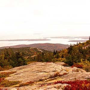Acadia National Park Photography Print, Maine Autumn Wall Art