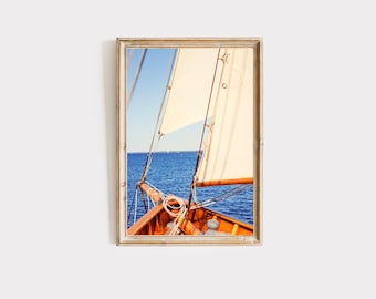 Coastal Maine Print, Sailing Wall Art, Sailboat Photography Print, Nautical Wall Art, Sailing the Maine Coast