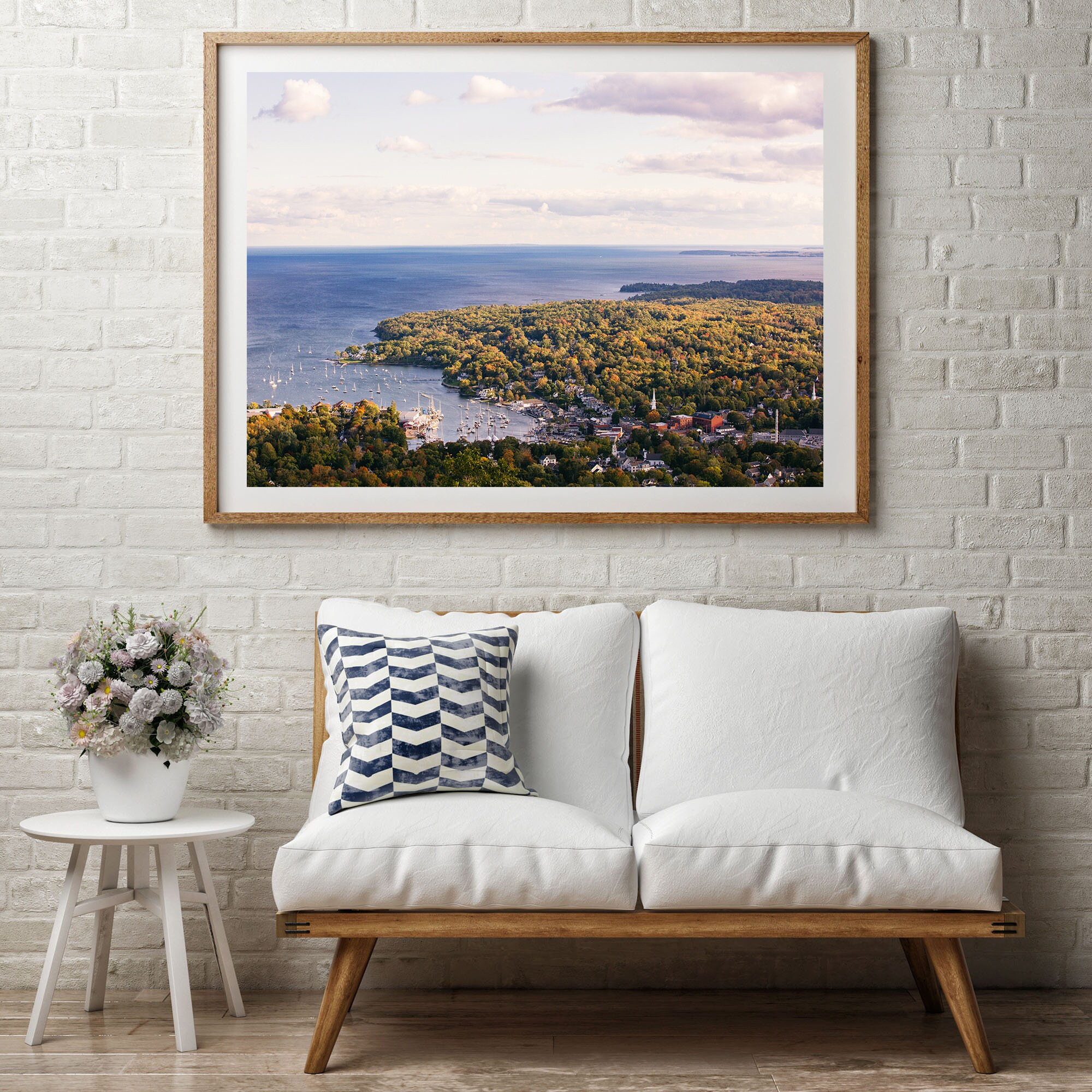 Coastal Maine art Camden Maine Maine Fall Foliage Aerial Etsy