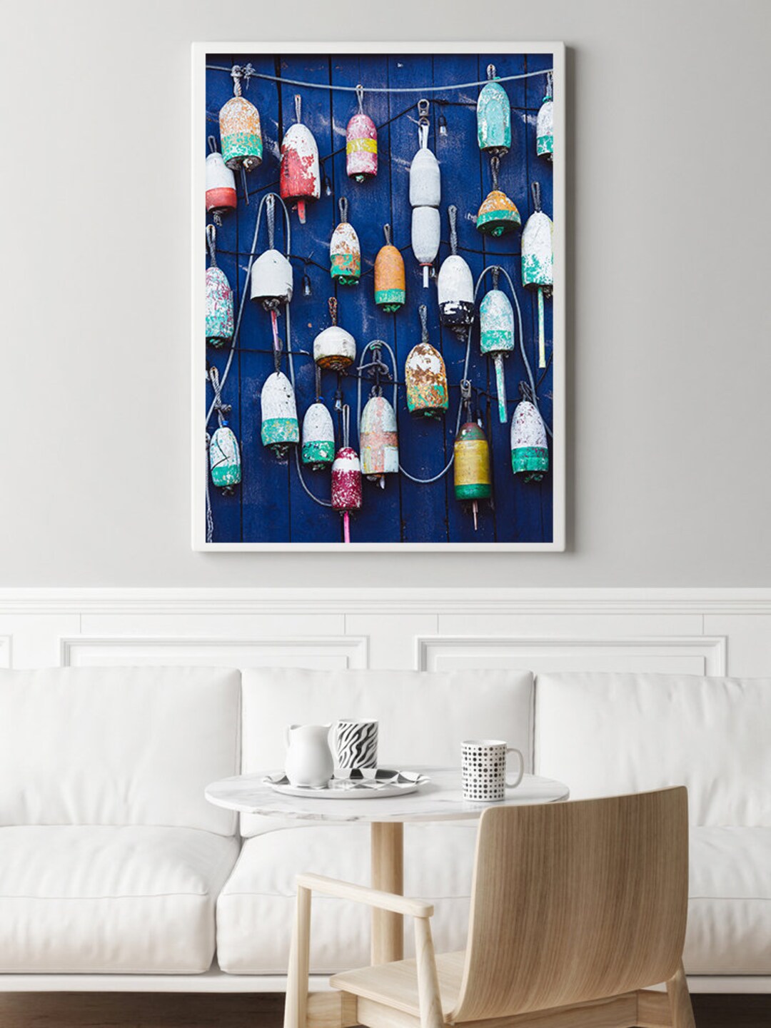 Colorful Maine Lobster Buoys, Nautical Wall Art, Maine Photography