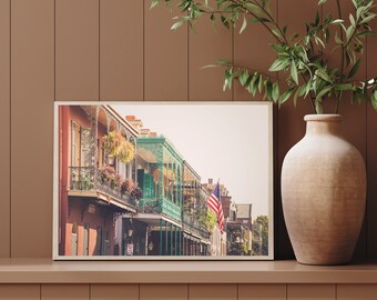 New Orleans Photography, Royal Street New Orleans, French Quarter Wall Art, Colorful New Orleans Balconies, New Orleans Wall Art, nola decor