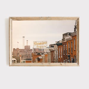 Baltimore photography, domino sugar sign, federal hill photography, retro kitchen, midcentury modern, baltimore print, large wall art, urban