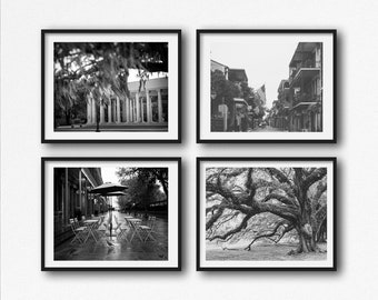 SALE New Orleans Print Set, Black and White New Orleans Photography, Discounted Print Sets, New Orleans Gallery Wall 40% discount