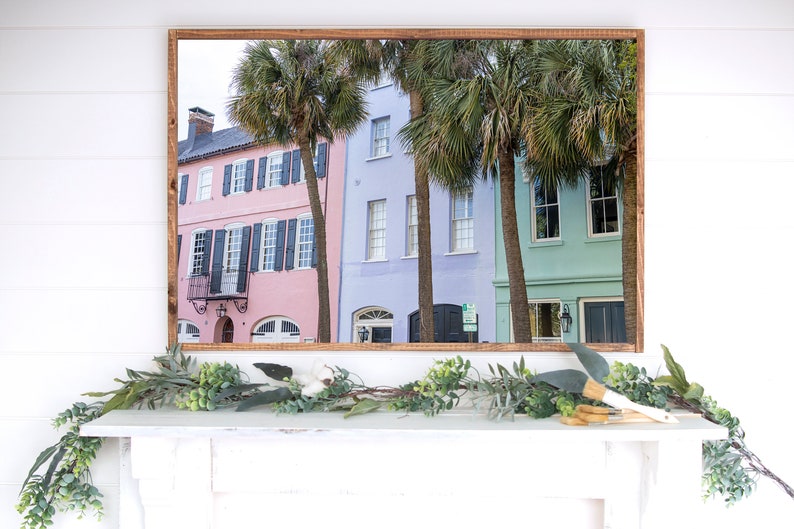 Charleston South Carolina Photography, Charleston wall art, Pretty Pastels Charleston Architecture Print, Lowcountry Art, Rainbow Row Print image 3