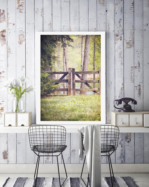 Rustic Farmhouse Wall Art Framed Canvas Print - Yellow Farmhouse With Stone Walls & Pine Tree Landscape, Classic Wooden Border, High-quality Vibrant Canvas For Living Room, Bedroom, Home Office Decor, Farmhouse House