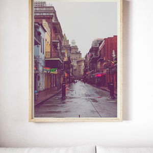 New Orleans photography | Bourbon Street Wall Art | Moody French Quarter | Large Wall Art | New orleans home decor | Bar decor