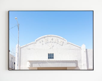 Marfa Texas Wall Art, Texas Star Photography, Marfa Architecture Print, West Texas Wall Art