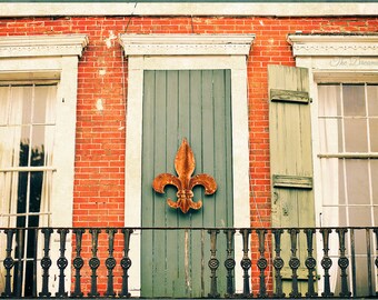 Unframed New Orleans photography | French Quarter Art | New Orleans Decor | French Quarter Architecture | Fleur de Lis | "Rebirth"